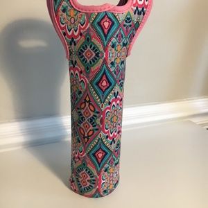 JEWELED COLORED WINE TOTE/BAG, NWT NEOPRENE